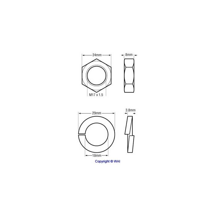 Alternator Small Parts Nut 85-2701